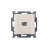 Выключатель 1-кл. 1п СП Basic 55 10А IP20 с клавишей с линзой подсветки с лампой механизм сл. кость