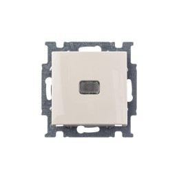 Выключатель 1-кл. 1п СП Basic 55 10А IP20 с клавишей с линзой подсветки с лампой механизм сл. кость