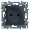 Розетка 1-м СП Etika 16А IP31 250В 2P без заземл. защ. шторки немецк. стандарт винтов. клеммы механи