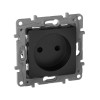 Розетка 1-м СП Etika 16А IP31 250В 2P без заземл. защ. шторки немецк. стандарт винтов. клеммы механи