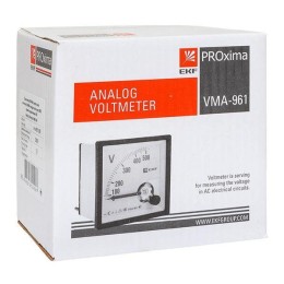 Вольтметр аналоговый VM-A961 на панель 96х96 (квадратный вырез) 300В прямое подкл. EKF vm-a961-300/v