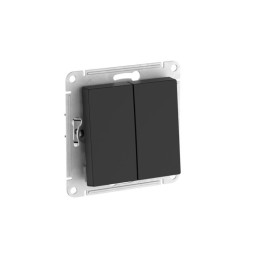 Переключатель 2-кл. AtlasDesign Aqua IP44 (сх. 6) 10AX быстрозажим. клем. механизм карбон SE ATN4410
