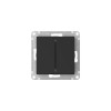 Переключатель 2-кл. AtlasDesign Aqua IP44 (сх. 6) 10AX быстрозажим. клем. механизм карбон SE ATN4410