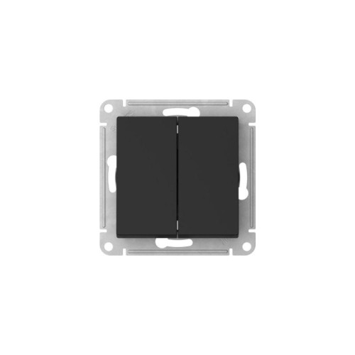 Переключатель 2-кл. AtlasDesign Aqua IP44 (сх. 6) 10AX быстрозажим. клем. механизм карбон SE ATN4410