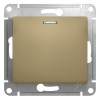 Переключатель проходной 1-кл. СП Glossa 10А IP20 (сх. 6а) 10AX с подсветкой механизм титан SE GSL000