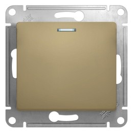 Переключатель проходной 1-кл. СП Glossa 10А IP20 (сх. 6а) 10AX с подсветкой механизм титан SE GSL000