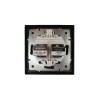 Розетка компьютер+телефон СП ZIMA IP20 с модулем Cat 6 черн. бархат LEZARD 704-4288-144