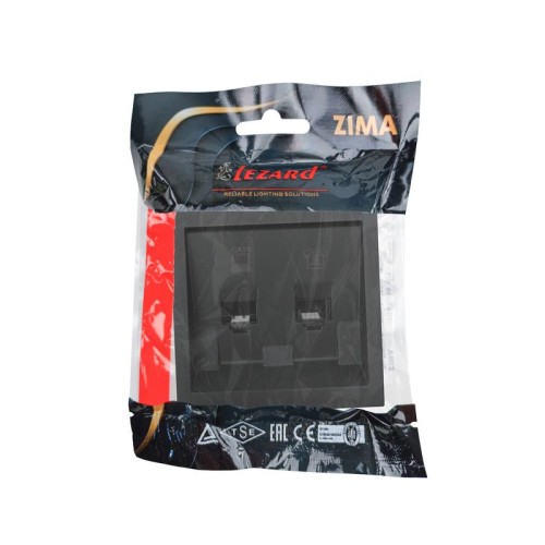 Розетка компьютер+телефон СП ZIMA IP20 с модулем Cat 6 черн. бархат LEZARD 704-4288-144