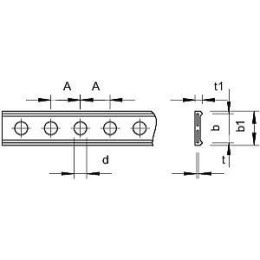 Лента монтажная перфорированная 19х3мм 5055 L PE II 19 (рул.10м) OBO 1473271