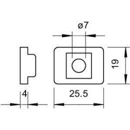 Распорка 25.5х19х4мм 2033 D 25х19 OBO 2205092