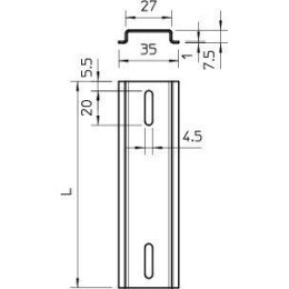Рейка монтажная 89х35х7.5 2069 T60 GTP OBO 1115380