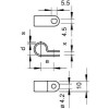Скоба крепежная d8мм 255 8 LGR OBO 2222086