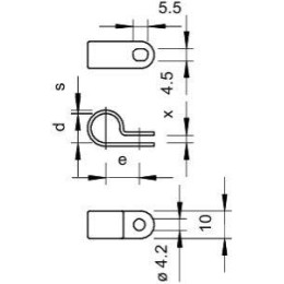 Скоба крепежная d8мм 255 8 LGR OBO 2222086