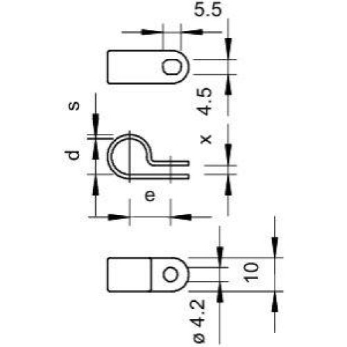 Скоба крепежная d8мм 255 8 LGR OBO 2222086