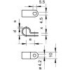 Скоба крепежная d8мм 255 8 LGR OBO 2222086
