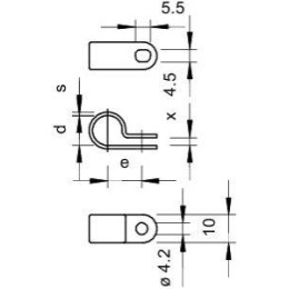 Скоба крепежная d8мм 255 8 LGR OBO 2222086