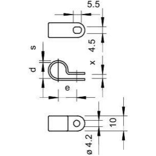 Скоба крепежная d8мм 255 8 LGR OBO 2222086