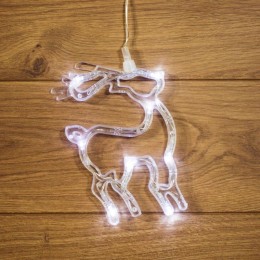Фигура светодиодная "Олененок" 205х135х10мм 8LED бел. 1Вт 4.5В IP20 на присоске с подвесом элементы