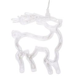 Фигура светодиодная "Олененок" 205х135х10мм 8LED бел. 1Вт 4.5В IP20 на присоске с подвесом элементы