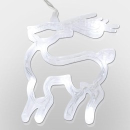 Фигура светодиодная "Олененок" 205х135х10мм 8LED бел. 1Вт 4.5В IP20 на присоске с подвесом элементы