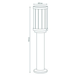 Светильник Vega 1х60Вт E27 IP54 170-240В 105х105х50мм НТУ столб садово-парковый GAUSS GD023