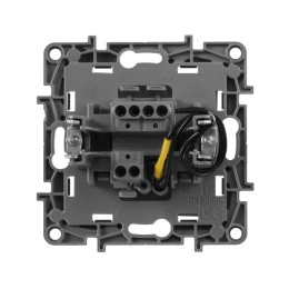 Переключатель 1-кл. СП Etika Plus 10А IP20 250В 10AX с подсветкой безвинтов. зажимы механизм алюм. L