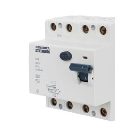 Выключатель дифференциального тока (УЗО) 4п 40А 30мА тип AC ВД1-63 GENERICA MDV15-4-040-030