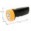 Фонарь аккумуляторный LED3827 5LED аккум. SLA 220В пластик. черн./желт. (кор.) Ultraflash 11241
