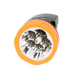 Фонарь аккумуляторный LED3827 5LED аккум. SLA 220В пластик. черн./желт. (кор.) Ultraflash 11241