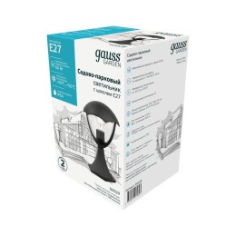 Светильник Aura 1х60Вт E27 IP54 170-240В 200х200х238мм НТУ садово-парковый на постамент GAUSS GD029