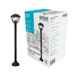 Светильник Aura 1х60Вт E27 IP54 170-240В 200х200х1000мм НТУ столб садово-парковый GAUSS GD030