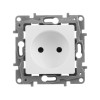 Розетка 1-м СП Etika 16А IP31 250В 2P без заземл. защ. шторки немецк. стандарт винтов. клеммы механи