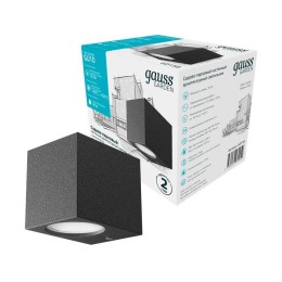 Светильник Cube 1х35Вт GU10 IP54 80х67х92мм НТУ садово-парковый настенный архитектурный GAUSS GD158