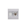 Розетка компьютерная 2-м СП Karea 16А IP20 RJ45 кат.5 механизм сереб. Makel 57065035