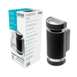 Светильник Enigma 2х50Вт GU10 IP54 100х100х245мм НТУ садово-парковый настенный архитектурный GAUSS G