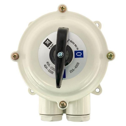 Переключатель пакетный 1-кл. 40А IP56 ПП 2-40/Н2 М2 пл. беж. EKF pp-2-40-4