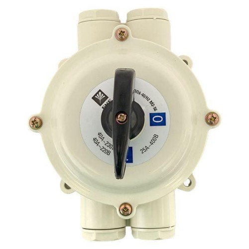 Переключатель пакетный 1-кл. 40А IP56 ПП 4-40/Н2 М2 пл. беж. EKF pp-4-40-4