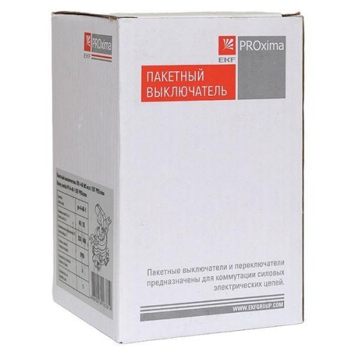 Выключатель пакетный 1-кл. 40А IP00 ПВ4-40 М3 исп.1 черн. EKF pv-4-40-1