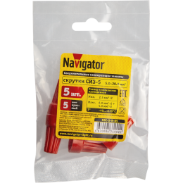Зажим соединительный изолирующий 71 902 NSC-5-R-B5 красн. (уп.5шт) Navigator 71902