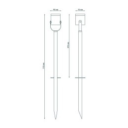 Светильник Sonata 1х35Вт GU10 IP54 170-240В 90х90х470мм НТУ садово-парковый грунтовой GAUSS GD155
