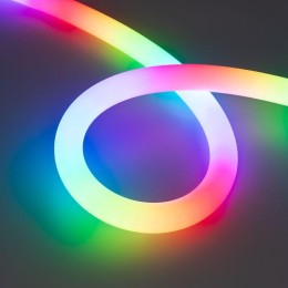 Лента светодиодная SPI-MOONLIGHT-TOP-F180-D25mm 12V RGB-PX2 360deg 20Вт/м IP65 3535 wire x1 прямой в