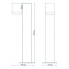 Светильник Sonata 1х35Вт GU10 IP54 170-240В 163х163х440мм НТУ столб садово-парковый GAUSS GD156