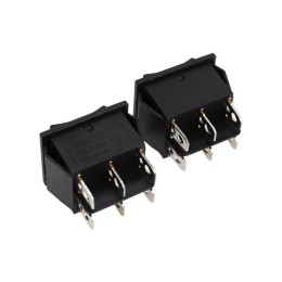 Выключатель клавишный 250В 15А (6с) (ON)-OFF-(ON) с нейтралью без фикс. черн. (RWB-508 SC-767) Rexan