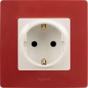 Розетка 1-м СП Etika 16А IP31 250В 2P+E с заземл. защ. шторки немецк. стандарт винтов. клеммы механи