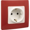 Розетка 1-м СП Etika 16А IP31 250В 2P+E с заземл. защ. шторки немецк. стандарт винтов. клеммы механи