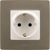 Розетка 1-м СП Etika 16А IP31 250В 2P+E с заземл. защ. шторки немецк. стандарт винтов. клеммы механи