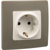 Розетка 1-м СП Etika 16А IP31 250В 2P+E с заземл. защ. шторки немецк. стандарт винтов. клеммы механи