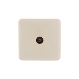 Розетка телевизионная проходная TV 1-м ОП Viola крем. LEZARD 751-0300-129