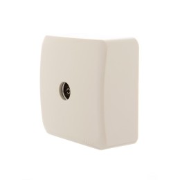 Розетка телевизионная проходная TV 1-м ОП Viola крем. LEZARD 751-0300-129