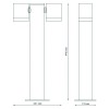 Светильник Sonata 2х35Вт GU10 IP54 170-240В 90х90х470мм НТУ столб садово-парковый GAUSS GD157